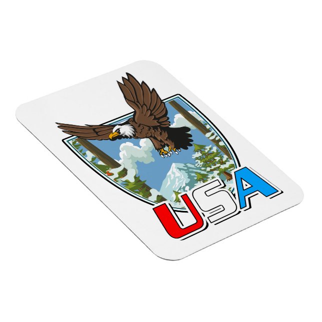Imán logotipo de USA Patriot (Lado Derecho)