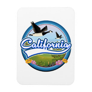 Imán logotipo de vacaciones de gansos de California