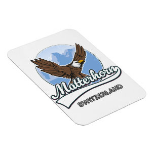 Imán logotipo de viaje a Matterhorn Suiza