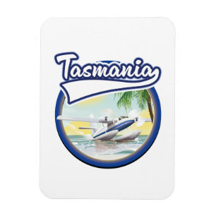 Imán logotipo de viaje a Tasmania