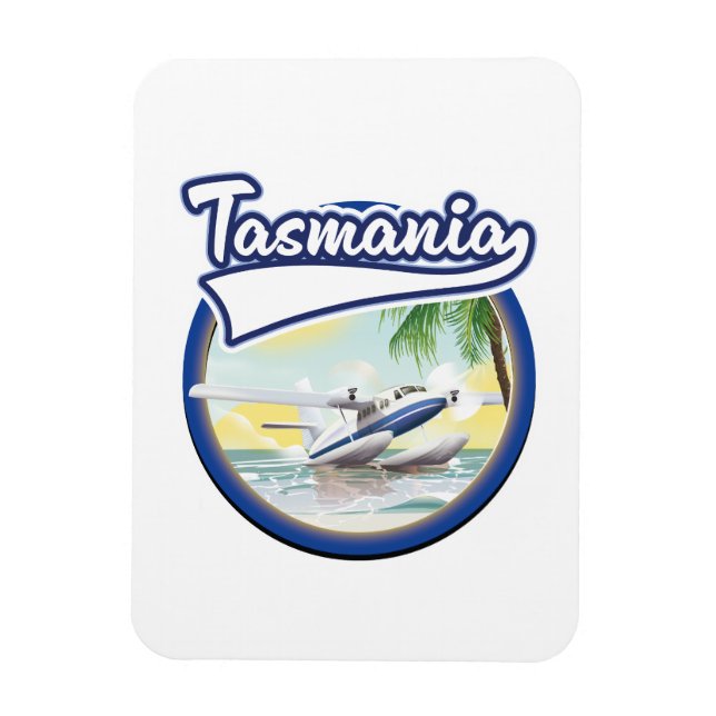 Imán logotipo de viaje a Tasmania (Vertical)