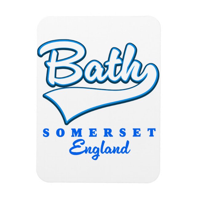 Imán logotipo de viaje de Bath Somerset (Vertical)