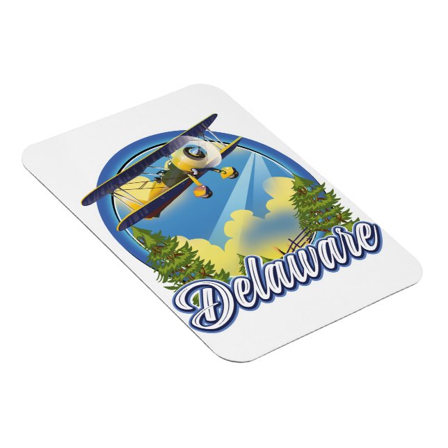 Imán logotipo de viaje de Delaware (Lado Derecho)