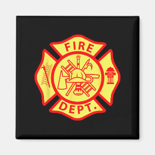 Imán Logotipo del Departamento de Bomberos Símbolo Unif
