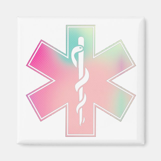 Imán Logotipo del EMS - "Vela de algodón" (Frente)