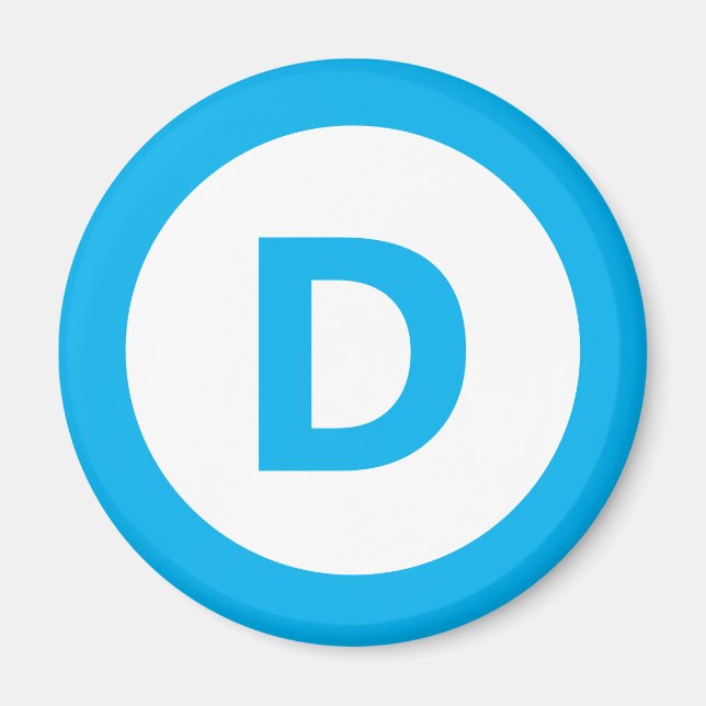 Imán logotipo del partido demócrata (Frente)