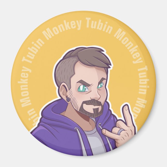 Imán Logotipo del portón de mono Tubin (Frente)