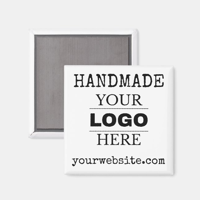 Imán logotipo empresarial moderno personalizado (Anverso/Reverso)