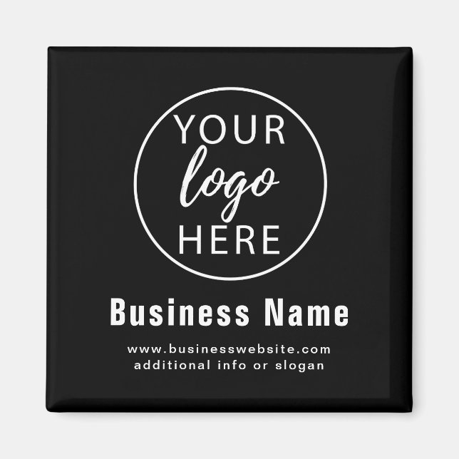 Imán Logotipo Empresarial Personalizado Moderno Simple (Frente)
