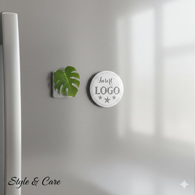 Imán Logotipo Empresarial Personalizado Redondo (Personalized Business Logo Round Magnet)