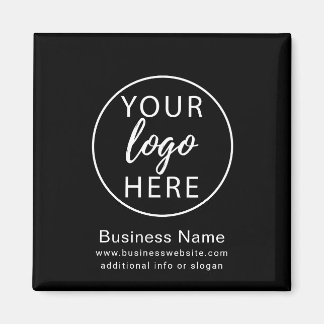 Imán Logotipo Empresarial Personalizado Sencillo (Frente)