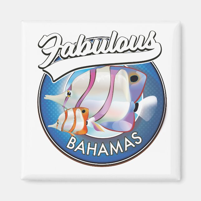Imán Logotipo fabuloso de Bahamas (Frente)