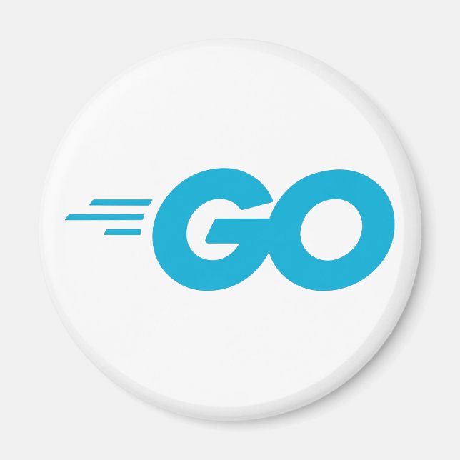 Imán Logotipo Golang (Lenguaje de programación Go) (Frente)