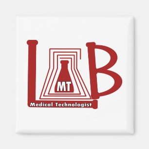 IMÁN LOGOTIPO LAB FLASK MT - TECNOLOGISTA MÉDICA