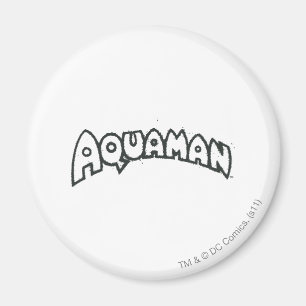 Imán Logotipo negro Aquaman Grunge 2