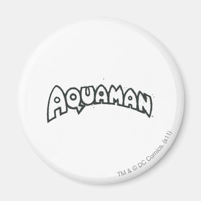 Imán Logotipo negro Aquaman Grunge 2 (Frente)