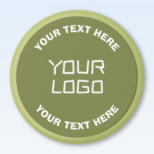 Imán Logotipo o diseño cargado y texto editable en cual