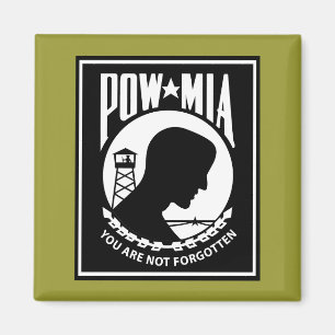 Imán Logotipo POW/MIA - Rectángulo