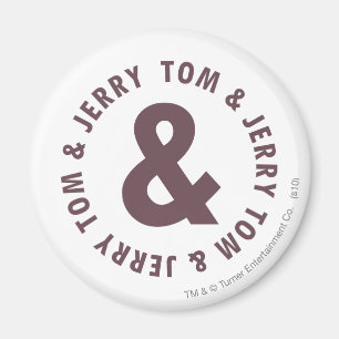 Imán Logotipo redondo 8 de Tom y Jerry