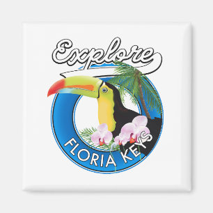 Imán logotipo retro de las llaves de Florida