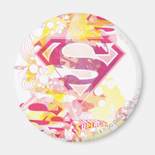 Imán Logotipo retro de Supergirl