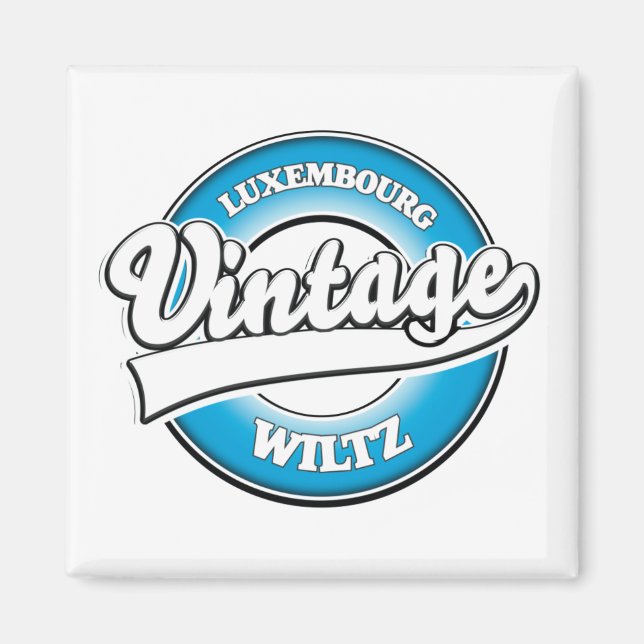 Imán logotipo retro de Wiltz Luxemburgo (Frente)