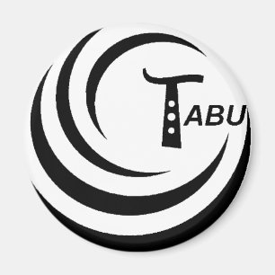 Imán Logotipo Tabu T Color negro grande