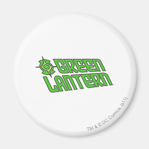 Imán Logotipo verde de la linterna inclinado