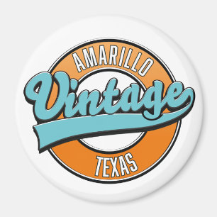 Imán Logotipo vintage de Amarillo Texas