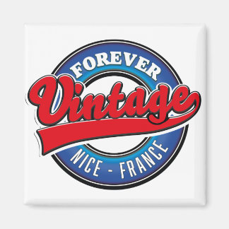 Imán Logotipo vintage de Forever Nice, Francia