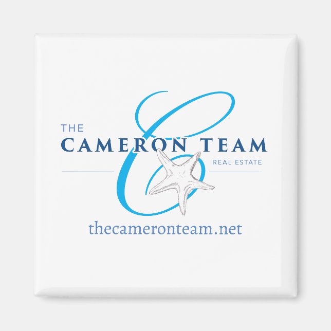 Imán Logotipo y sitio web de TCT (Frente)