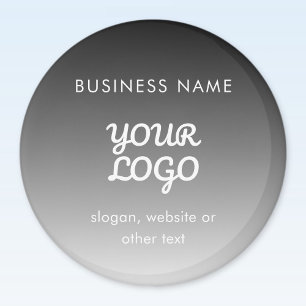 Imán Logotipo y texto promocional moderno   Color edita