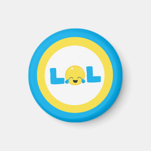 Imán LOL Lauder en alto Emoji Azul Amarillo Clásico