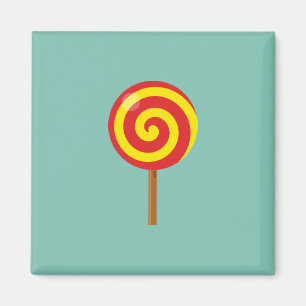 Imán Lollipop rojo espiral