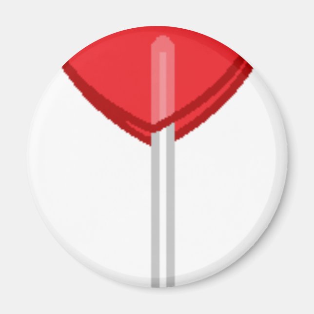 Imán lollismo de corazón rojo (Frente)