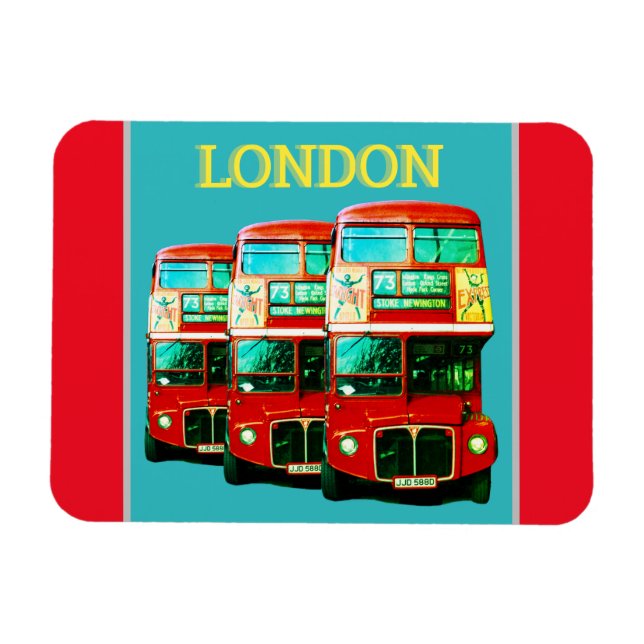 Imán London Buses Fridge Magnet (Horizontal)