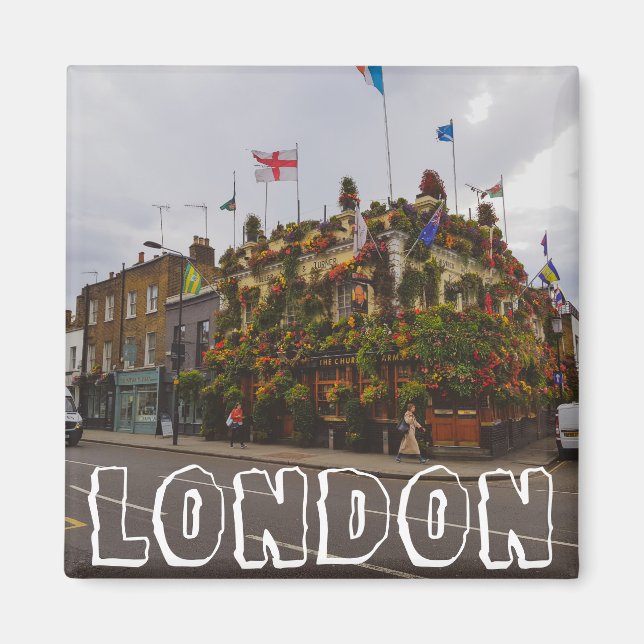 Imán London England Great Britain Architecture Pub (Frente)