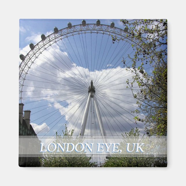 Imán London Eye (Reino Unido) Holiday Souvenir Magnet (Frente)