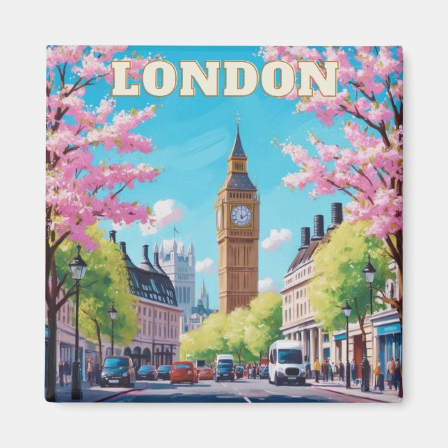 Imán London Skyline Fridge Magnet - Icónico recuerdo br (Frente)