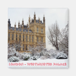 Imán Londres en invierno, Westminster (Fridge Magnet)