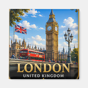 Imán 📍 Londres Inglaterra Recuerdo de viaje Ciudad Via