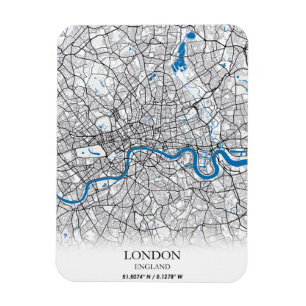 Imán Londres Inglaterra Reino Unido Mapa de la Ciudad V