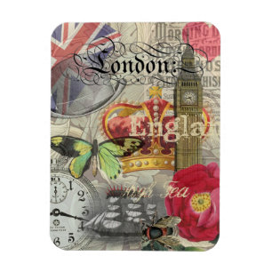 Imán Londres Inglaterra Viaje Viaje Arte Viejo Europa