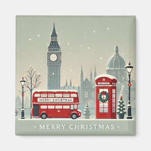 Imán Londres Navidad   Big Ben y Londres Festivo