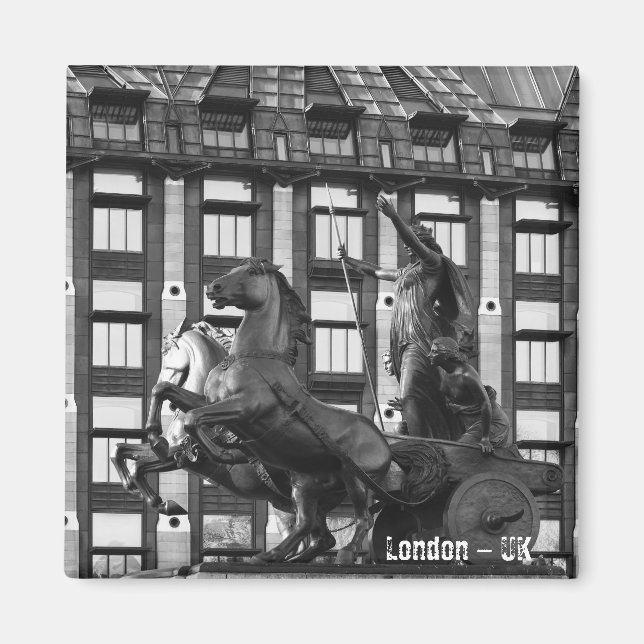 Imán Londres, Westminster, Estatuas (Fridge Magnet) (Frente)
