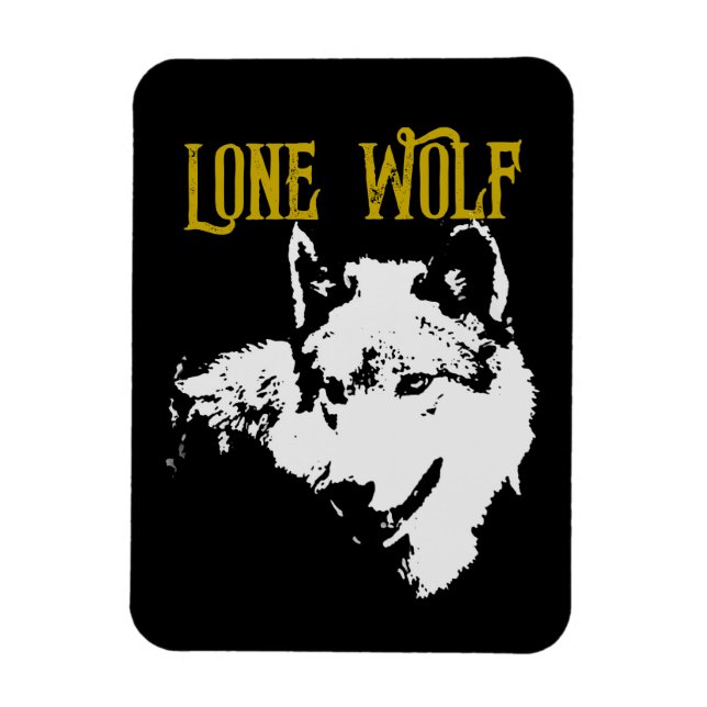 Imán Lone Wolf Male Sigma Minimalista moderno (Vertical)