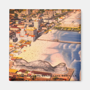 Imán Long Beach, CA en otro tiempo (Vintage Boardwalk)