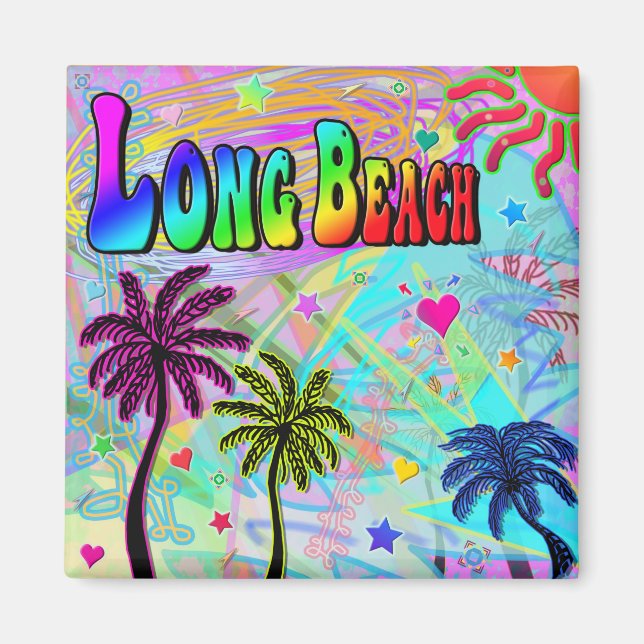 Imán Long Beach Vivid Romance Magnet (Frente)