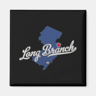 Imán Long Branch Nueva Jersey Nj Mapa