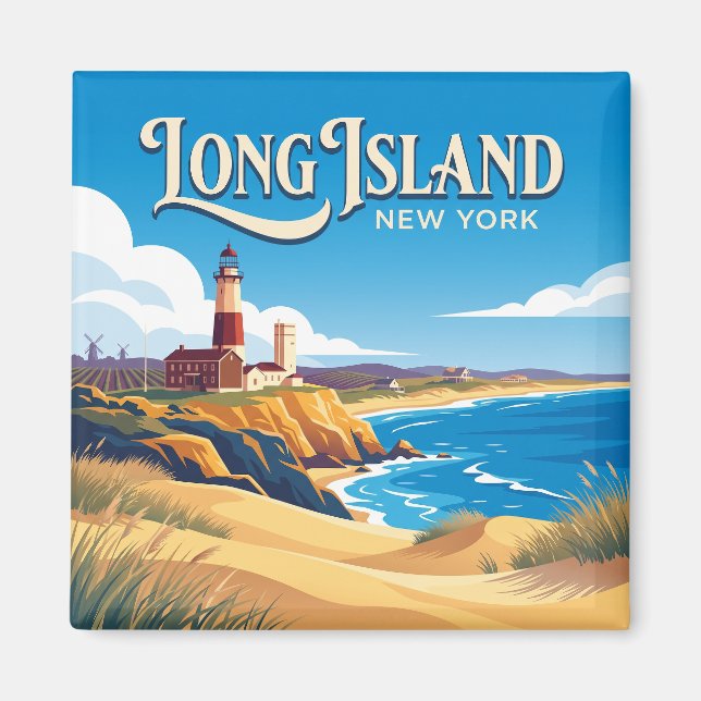 Imán Long Island Nueva York (Frente)